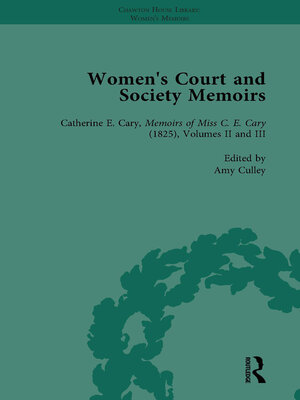 cover image of Women's Court and Society Memoirs, Part I Vol 4